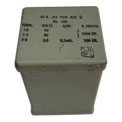 65A414P001 Paolo Pisoni Mil Spec Transformer 1-2:90V 3-4:90V 5-6:3.8V